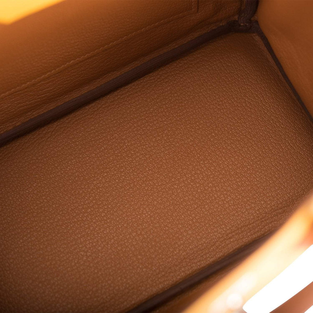 Hermes Birkin 25 Jaune Ambre and Gold Togo Permabrass Hardware - Exclusu