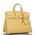 Hermes Birkin 25 Jaune Poussin Togo Gold Hardware - Exclusu