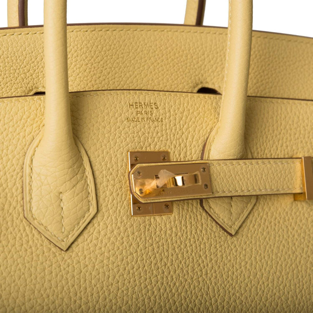 Hermes Birkin 25 Jaune Poussin Togo Gold Hardware - Exclusu