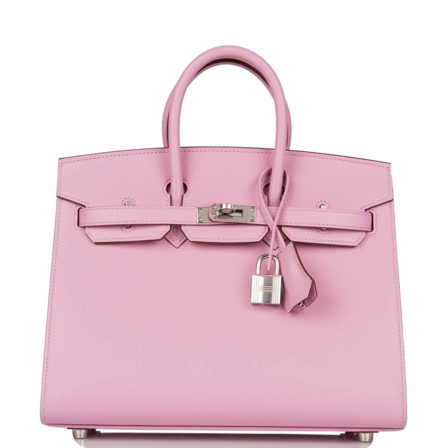 Hermes Birkin 25 Mauve Sylvestre Sellier Veau Madame Palladium Hardware - Exclusu