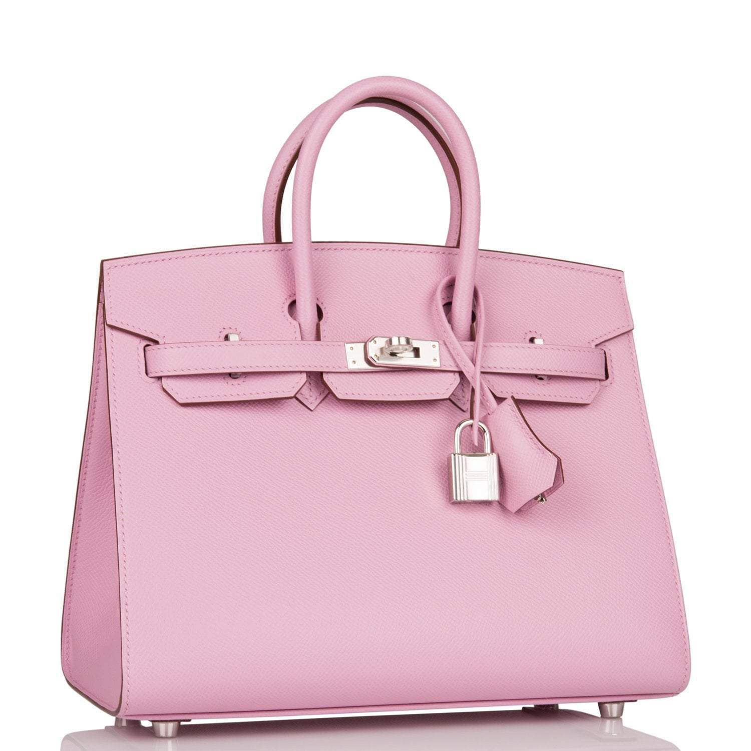 Hermes Birkin 25 Mauve Sylvestre Sellier Veau Madame Palladium Hardware - Exclusu