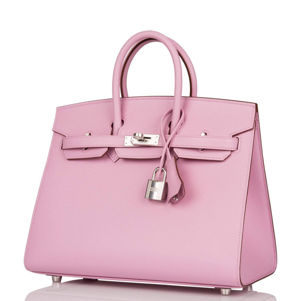 Hermes Birkin 25 Mauve Sylvestre Sellier Veau Madame Palladium Hardware - Exclusu