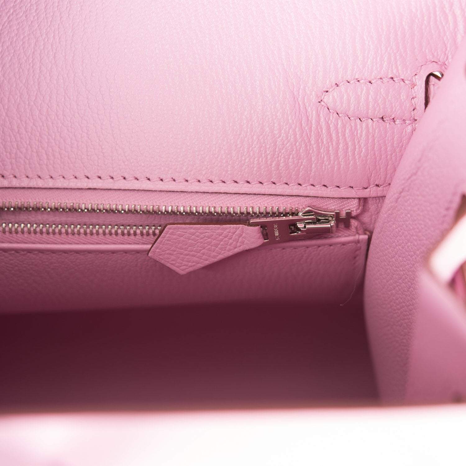 Hermes Birkin 25 Mauve Sylvestre Sellier Veau Madame Palladium Hardware - Exclusu