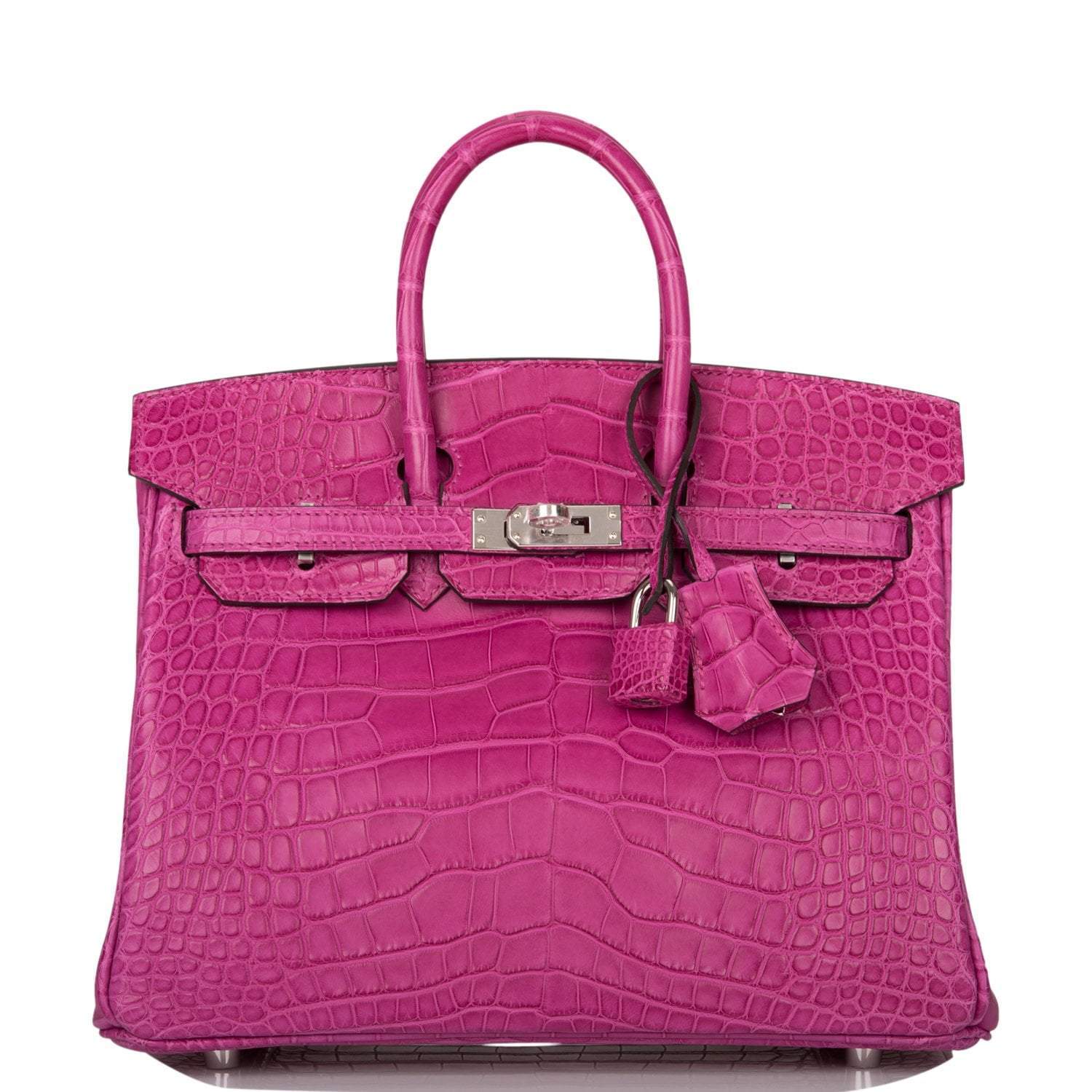 Hermes Birkin 25 Rose Scheherazade Matte Alligator Palladium Hardware - Exclusu