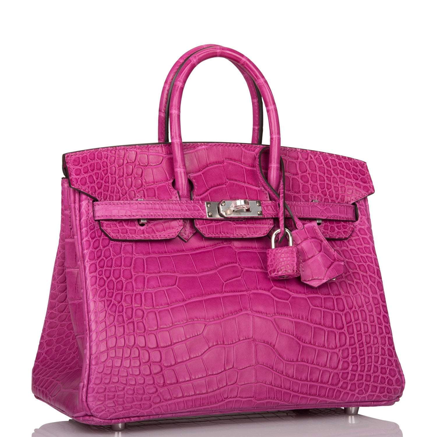 Hermes Birkin 25 Rose Scheherazade Matte Alligator Palladium Hardware - Exclusu