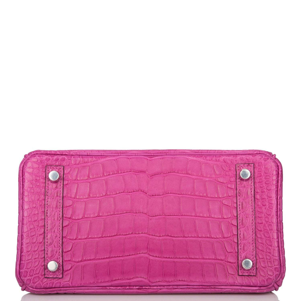 Hermes Birkin 25 Rose Scheherazade Matte Alligator Palladium Hardware - Exclusu