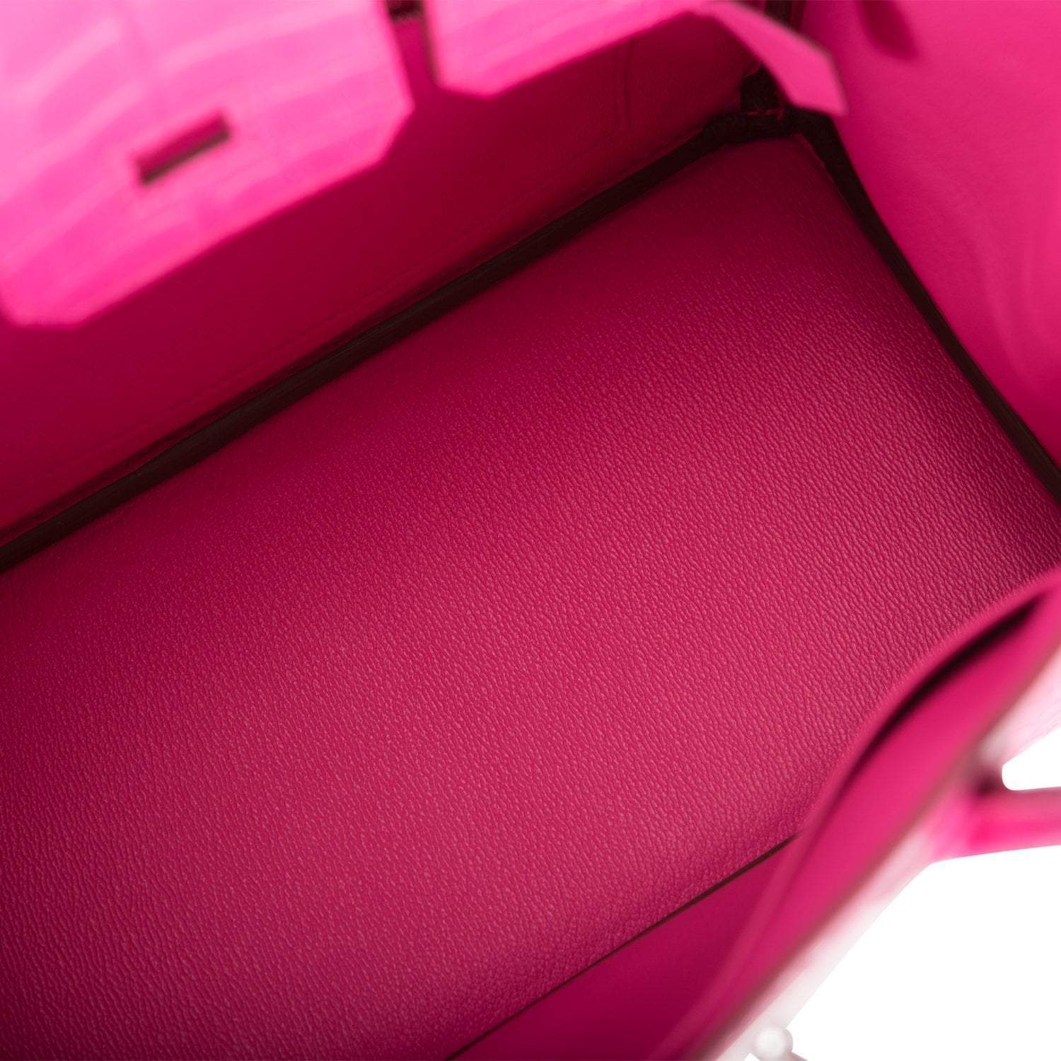 Hermes Birkin 25 Rose Shocking Matte Alligator Palladium Hardware - Exclusu