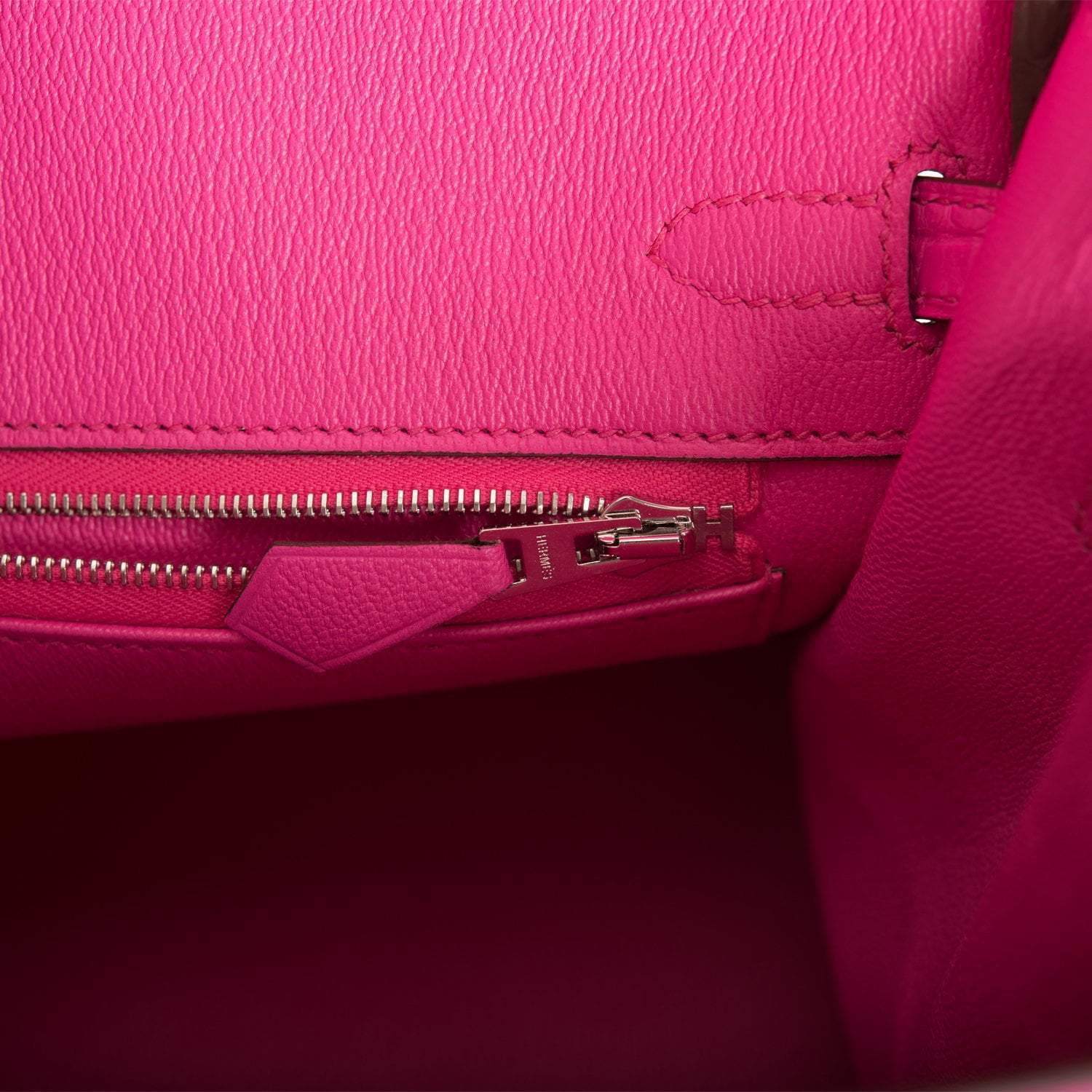 Hermes Birkin 25 Rose Shocking Matte Alligator Palladium Hardware - Exclusu