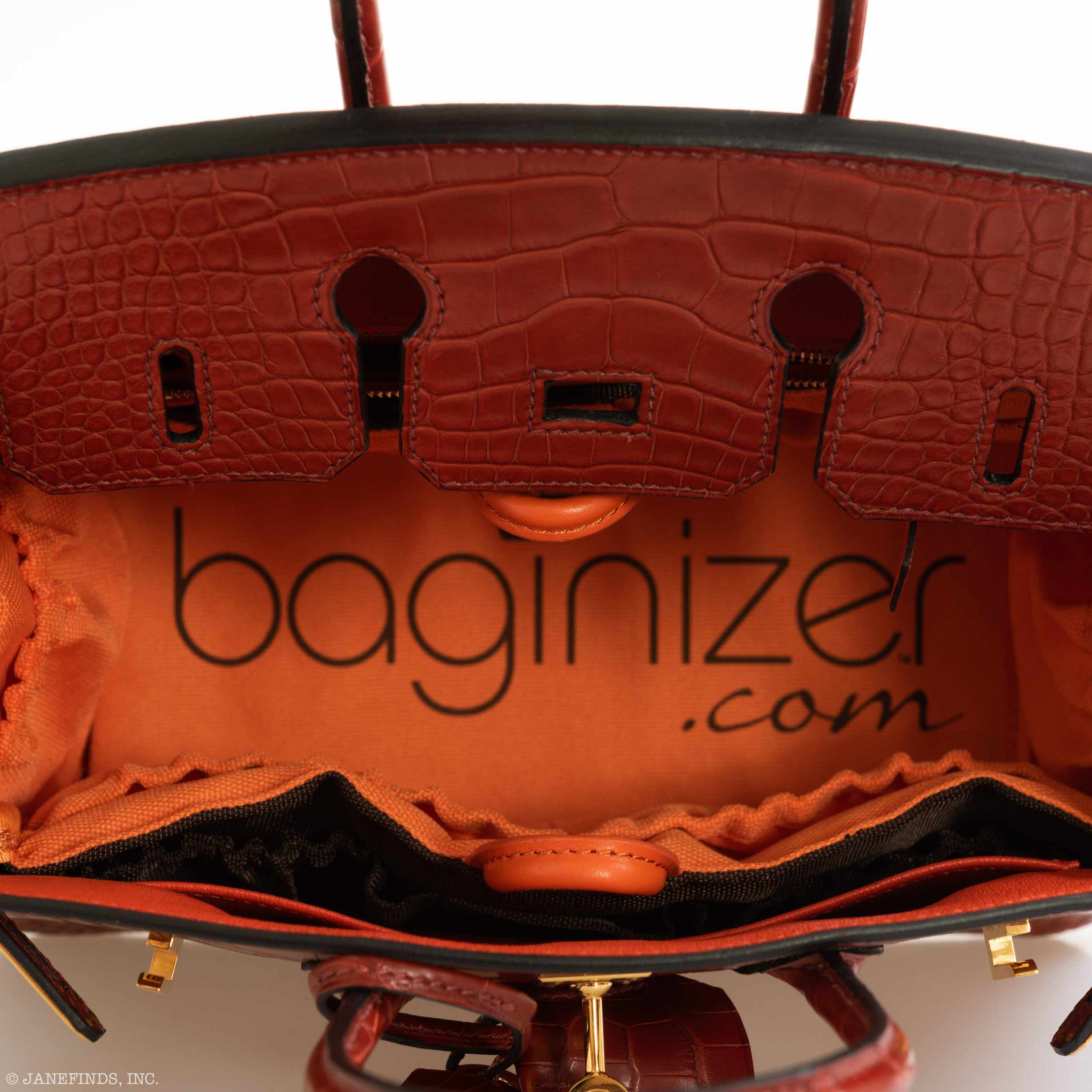 Hermes Birkin 25 Rouge H Verso Orange Alligator Gold Hardware - Exclusu