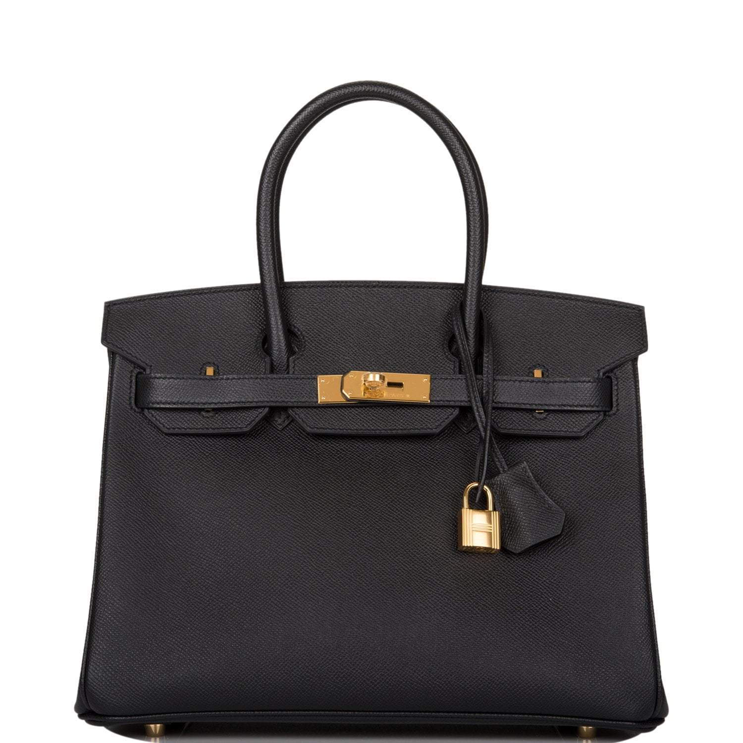 Hermes Birkin 30 Black Epsom Gold Hardware - Exclusu