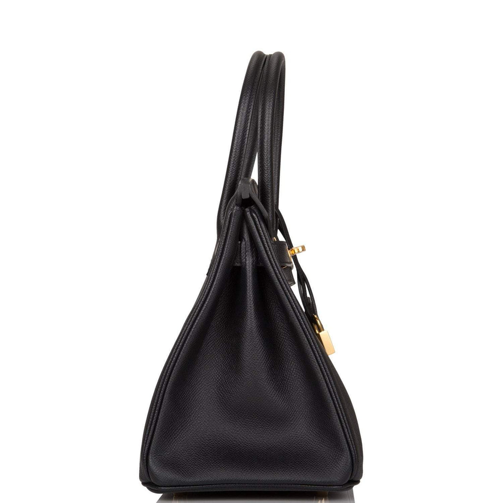 Hermes Birkin 30 Black Epsom Gold Hardware - Exclusu