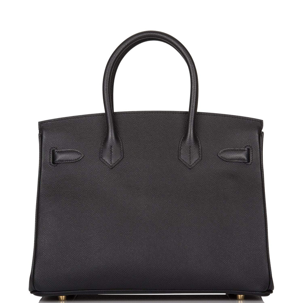 Hermes Birkin 30 Black Epsom Gold Hardware - Exclusu