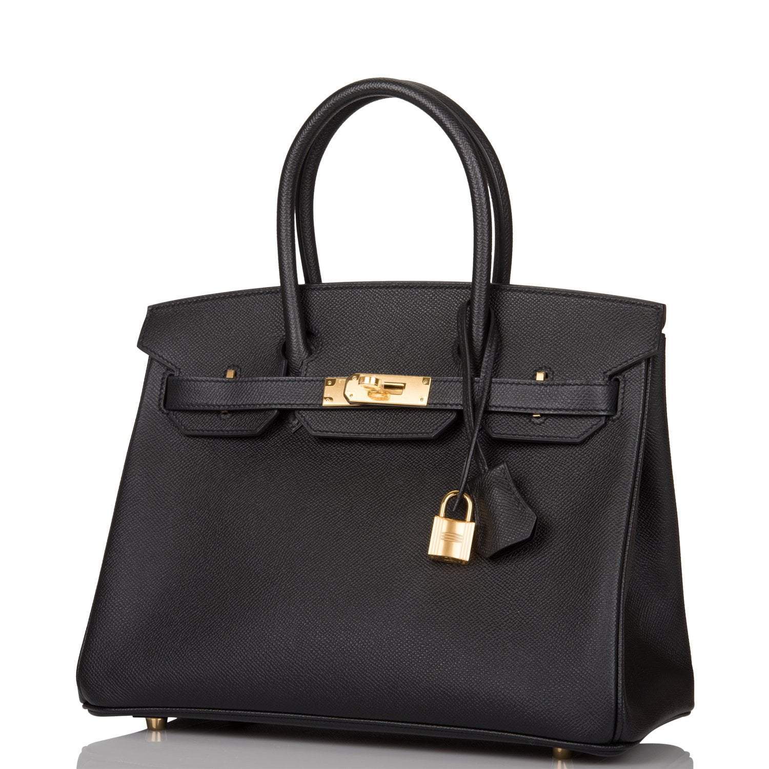 Hermes Birkin 30 Black Epsom Gold Hardware - Exclusu