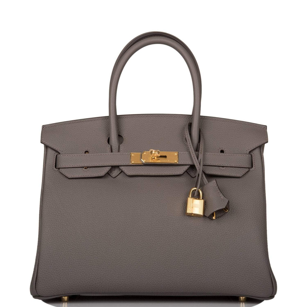 Hermes Birkin 30 Etain Togo Gold Hardware - Exclusu