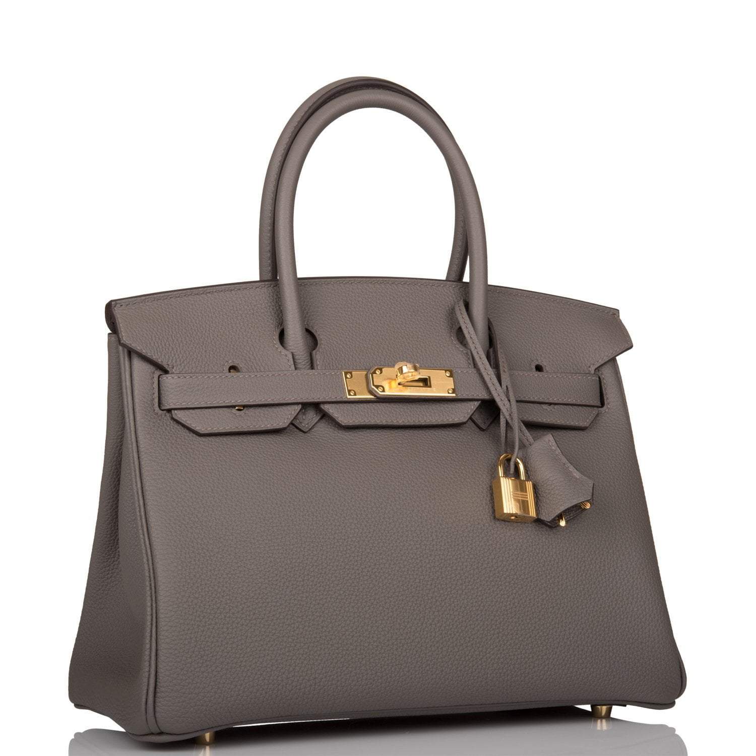 Hermes Birkin 30 Etain Togo Gold Hardware - Exclusu