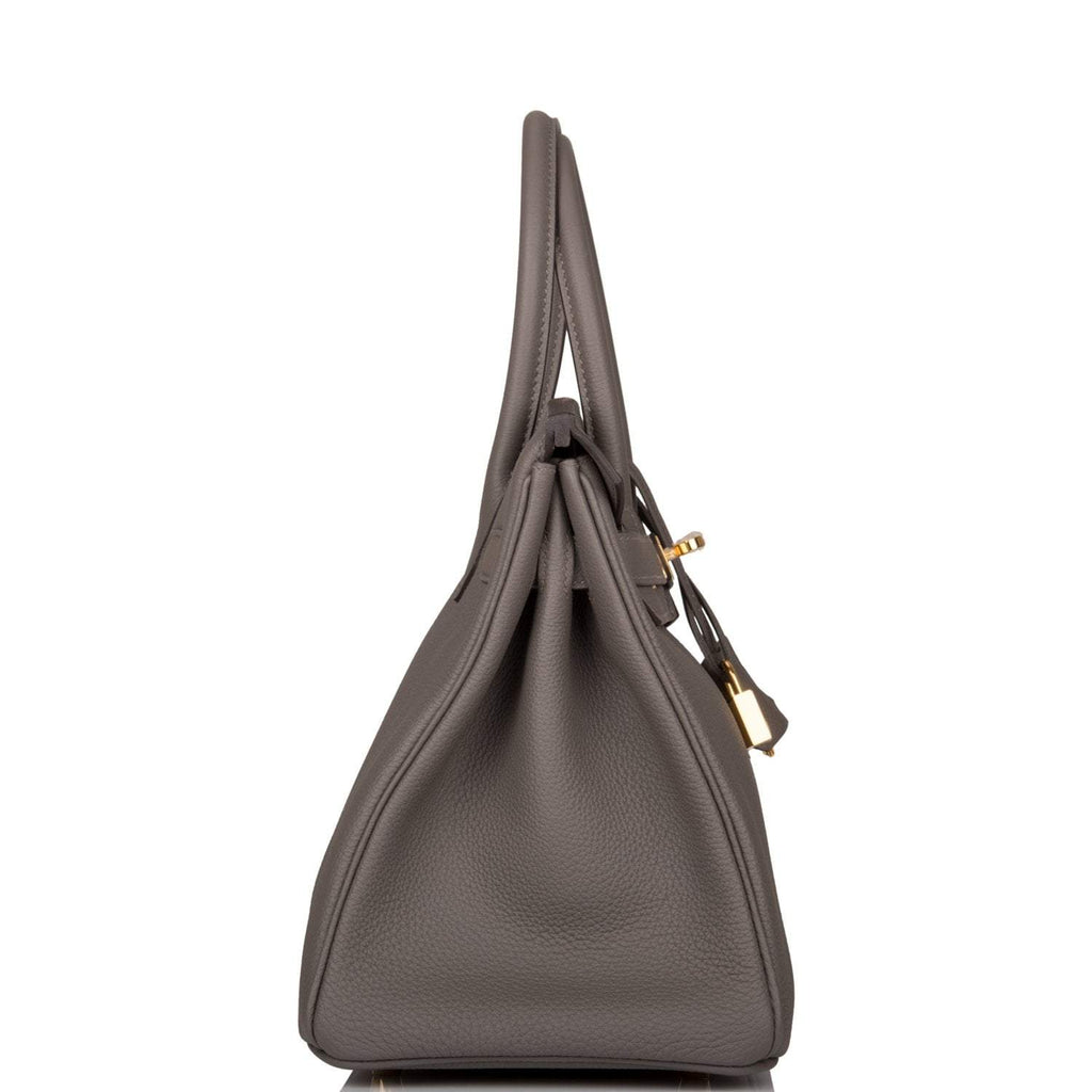 Hermes Birkin 30 Etain Togo Gold Hardware - Exclusu