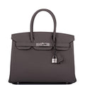 Hermes Birkin 30 Etain Togo Palladium Hardware - Exclusu