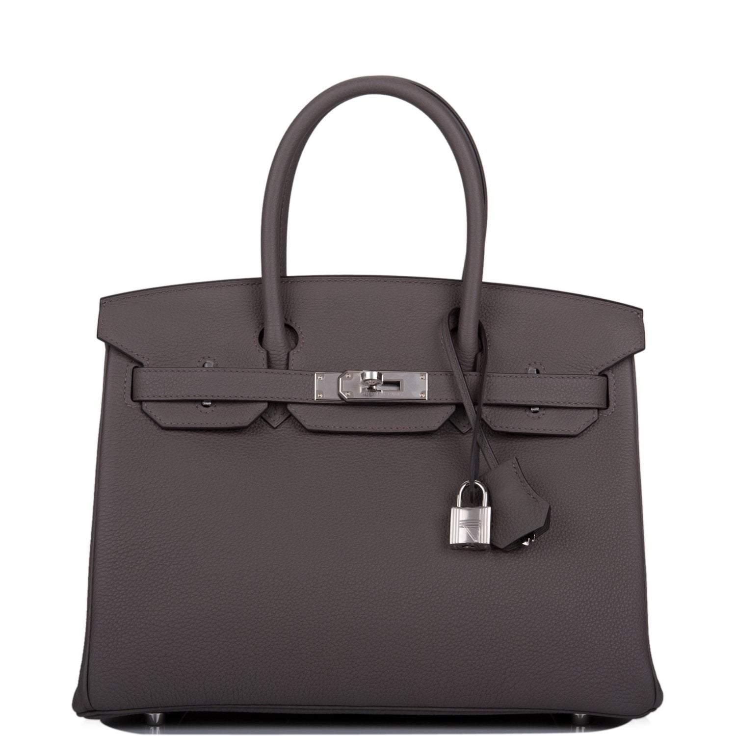 Hermes Birkin 30 Etain Togo Palladium Hardware - Exclusu