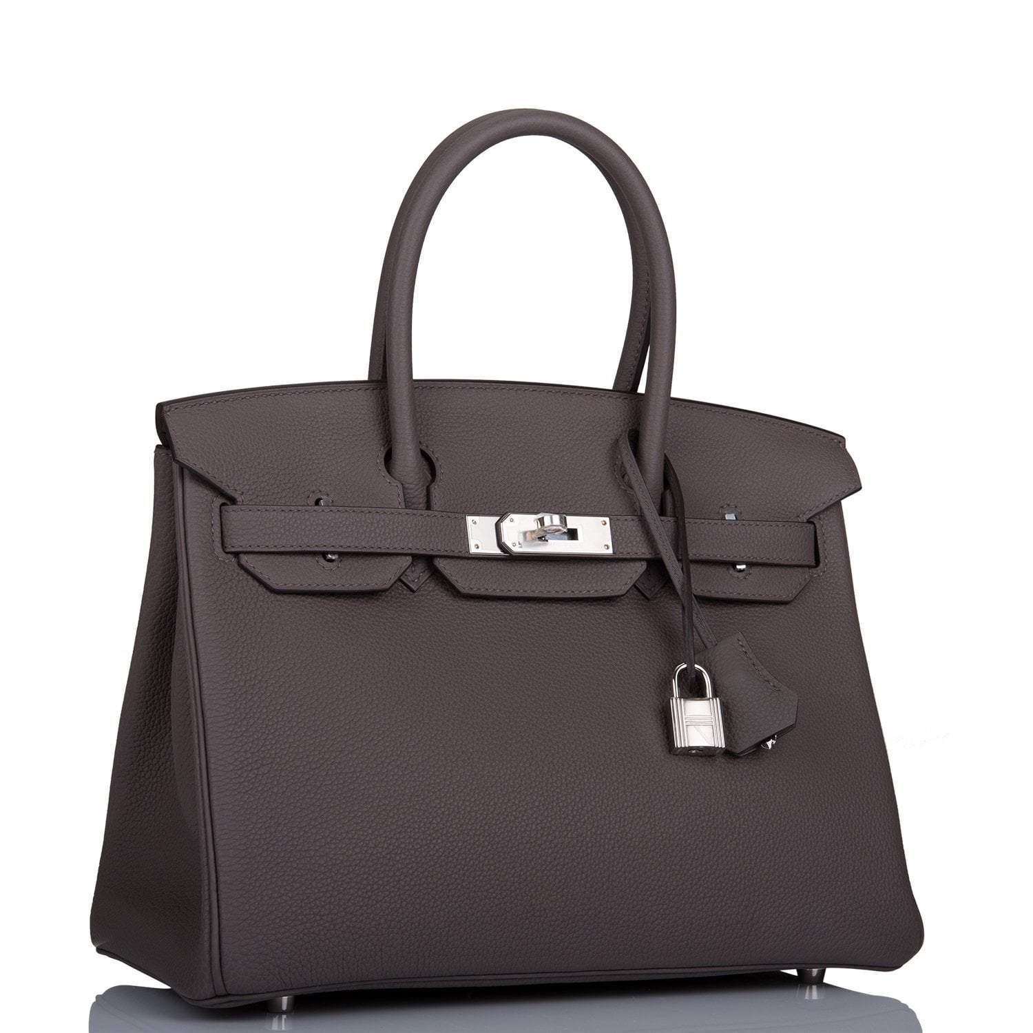 Hermes Birkin 30 Etain Togo Palladium Hardware - Exclusu