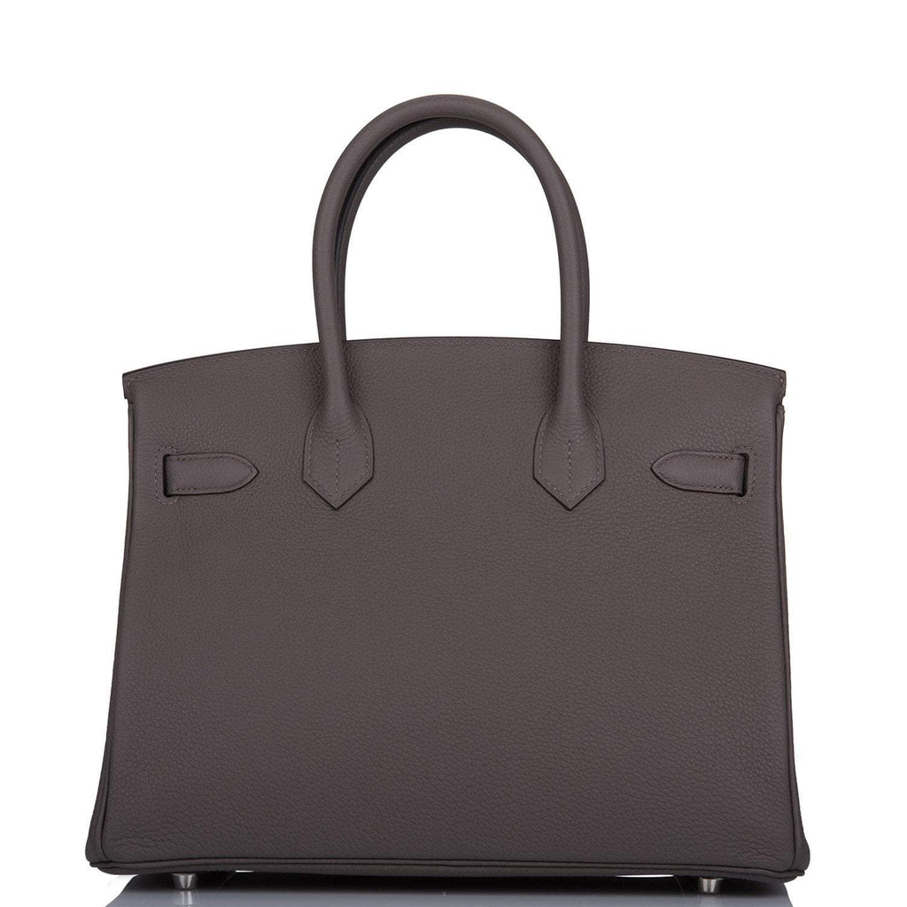 Hermes Birkin 30 Etain Togo Palladium Hardware - Exclusu