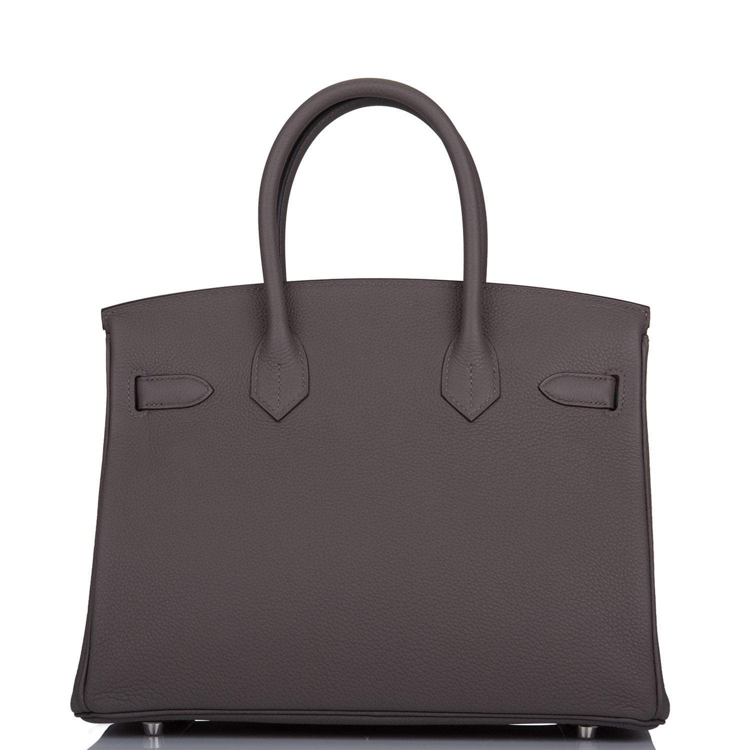Hermes Birkin 30 Etain Togo Palladium Hardware - Exclusu