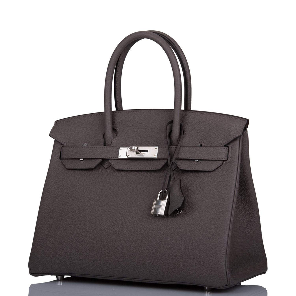 Hermes Birkin 30 Etain Togo Palladium Hardware - Exclusu