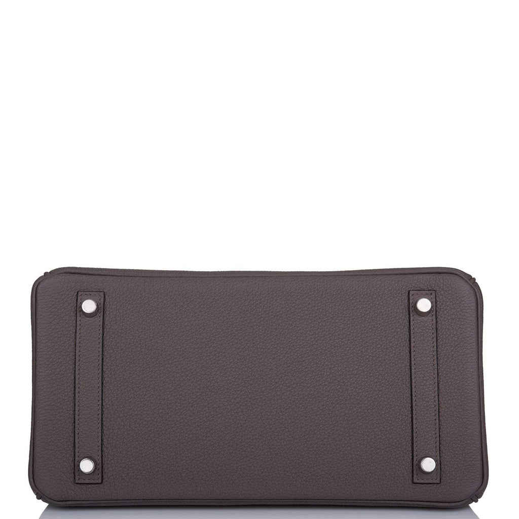 Hermes Birkin 30 Etain Togo Palladium Hardware - Exclusu