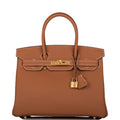 Hermes Birkin 30 Gold Togo Gold Hardware - Exclusu