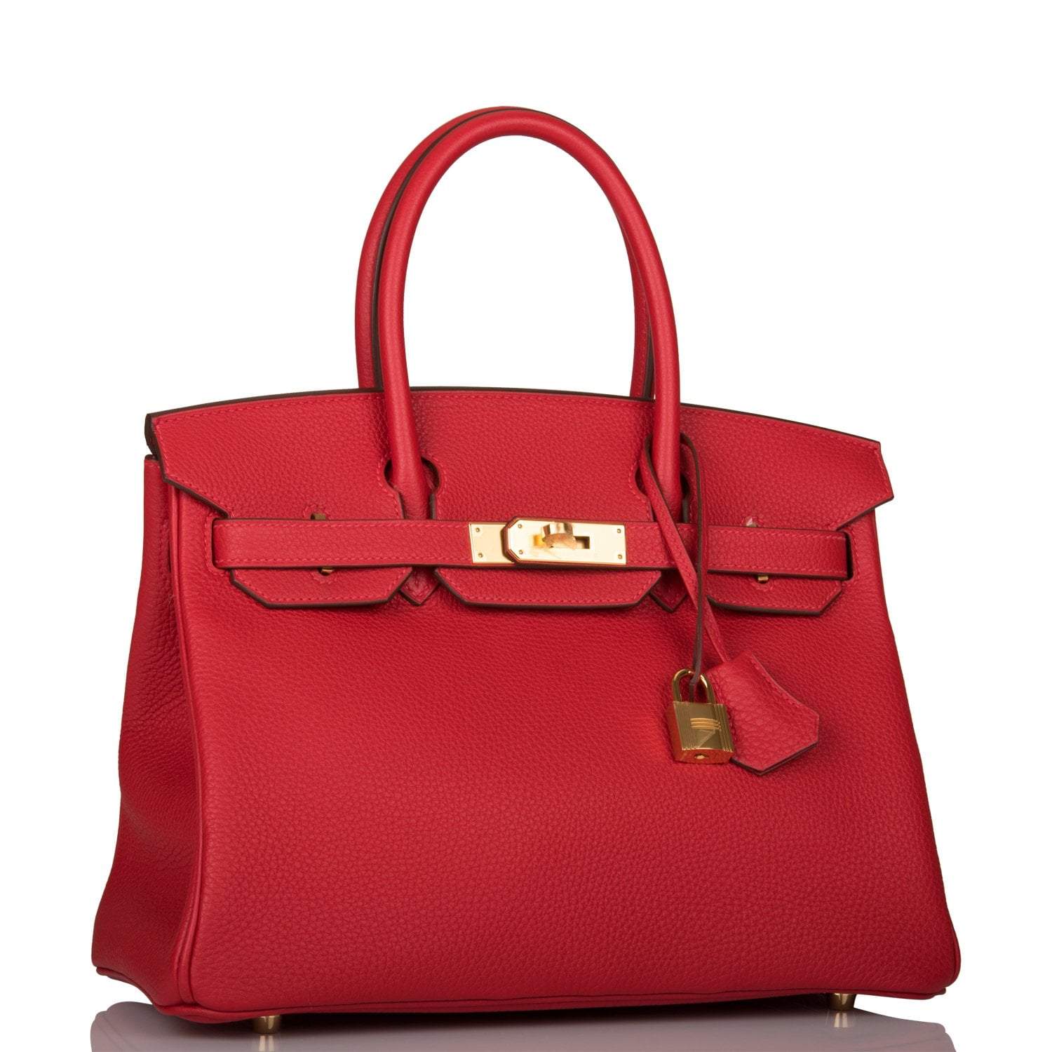 Hermes Birkin 30 Rouge Casaque Togo Gold Hardware - Exclusu