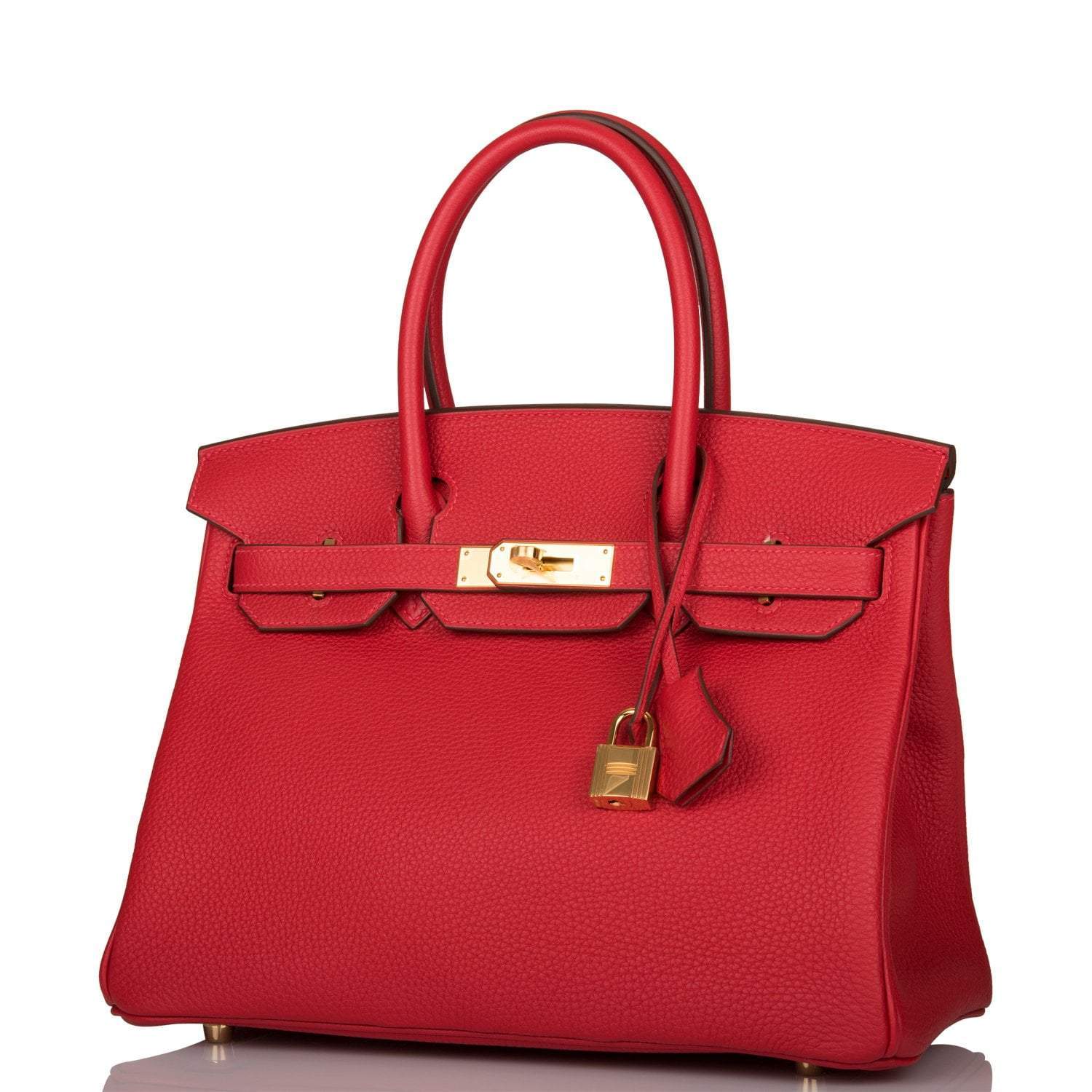 Hermes Birkin 30 Rouge Casaque Togo Gold Hardware - Exclusu
