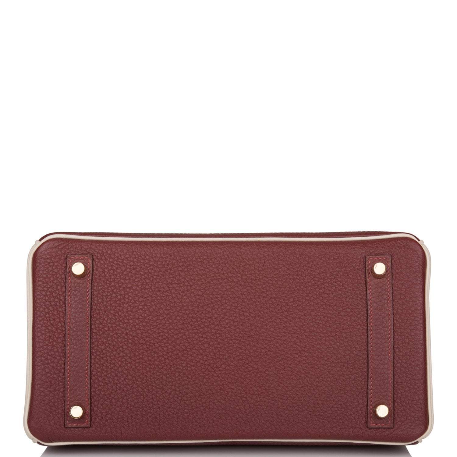 Hermes Birkin 30 Rouge H and Craie Togo Brushed Gold Hardware - Exclusu
