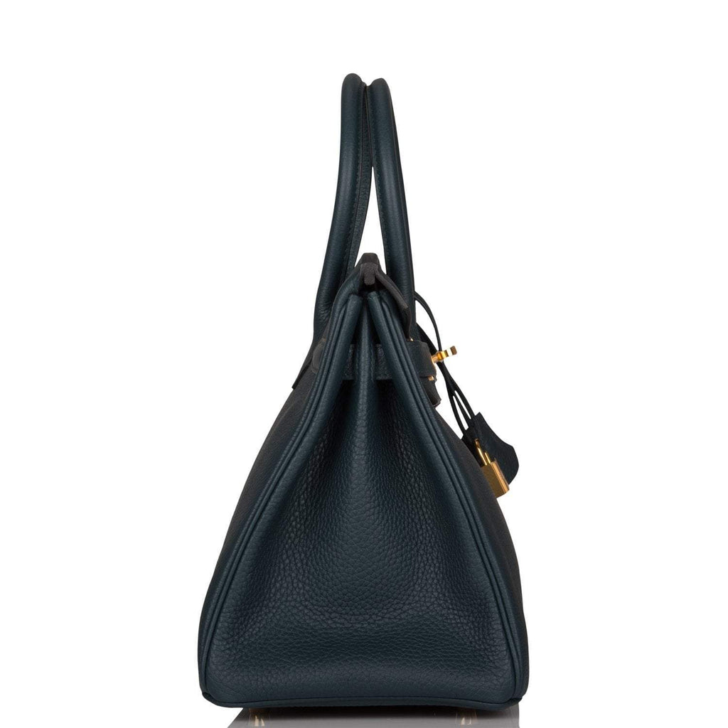 Hermes Birkin 30 Vert Cypress Clemence Gold Hardware - Exclusu