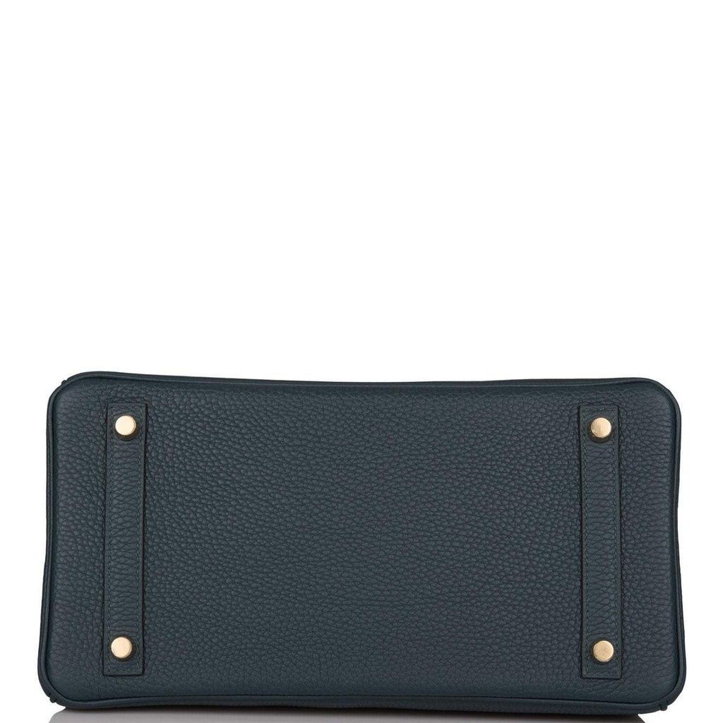 Hermes Birkin 30 Vert Cypress Clemence Gold Hardware - Exclusu