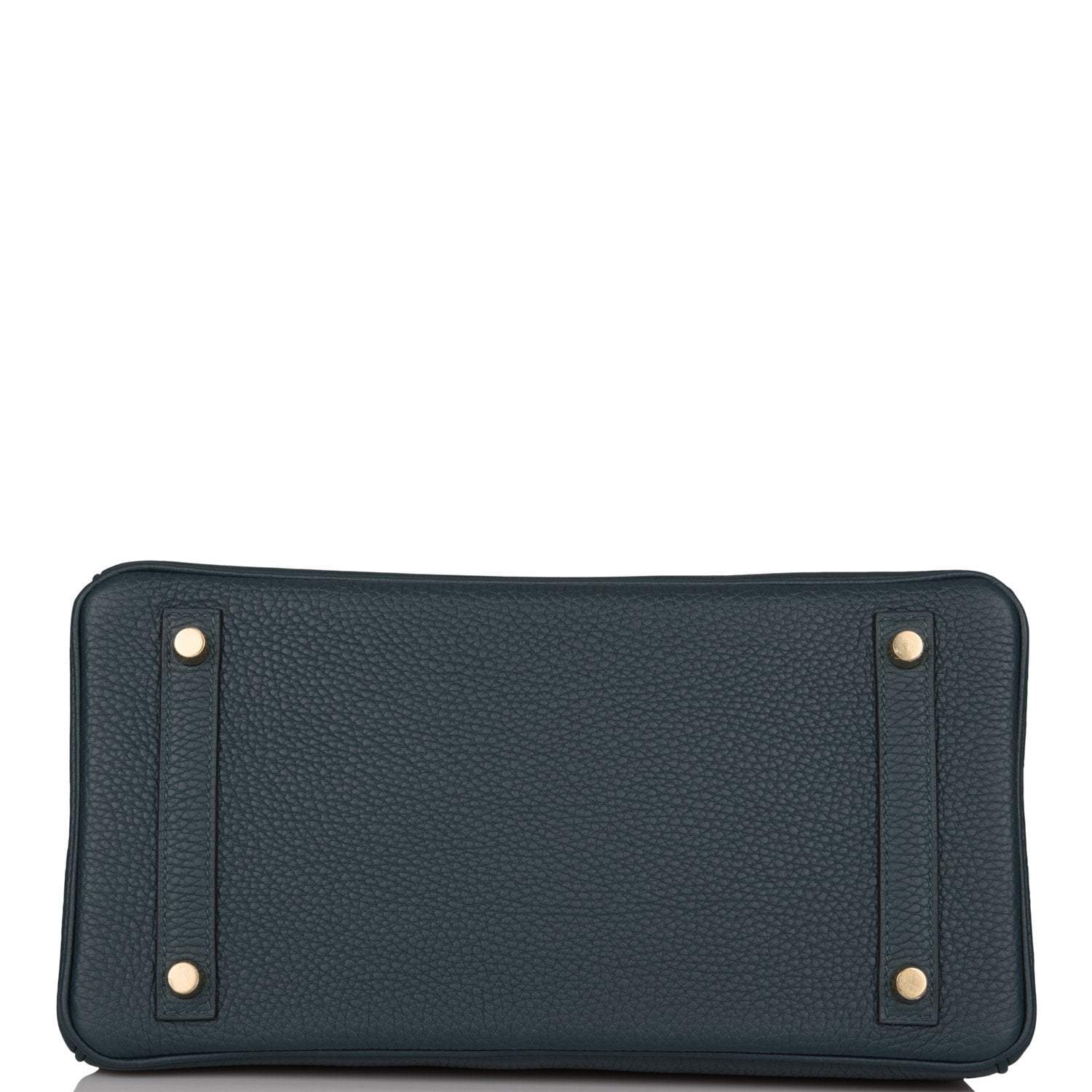 Hermes Birkin 30 Vert Cypress Clemence Gold Hardware - Exclusu