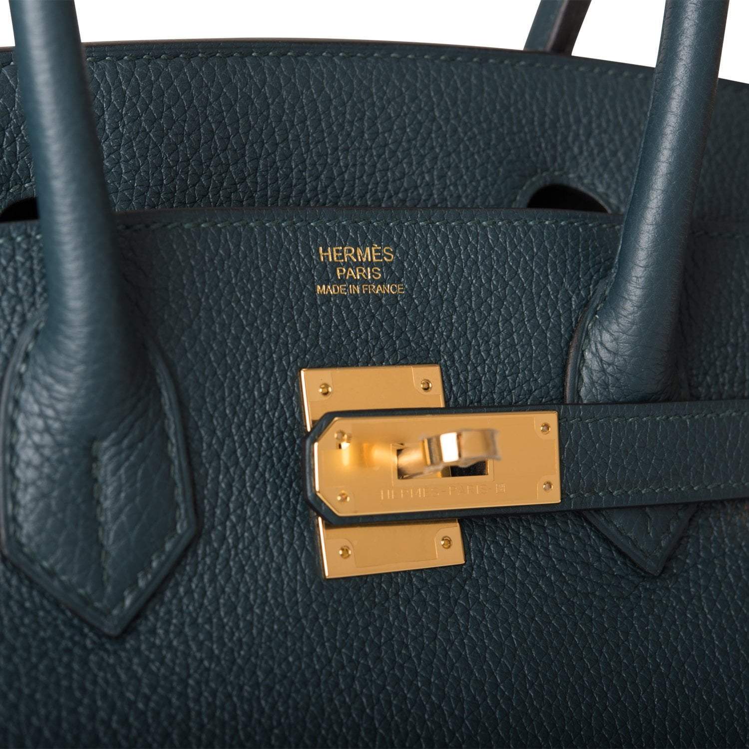 Hermes Birkin 30 Vert Cypress Clemence Gold Hardware - Exclusu