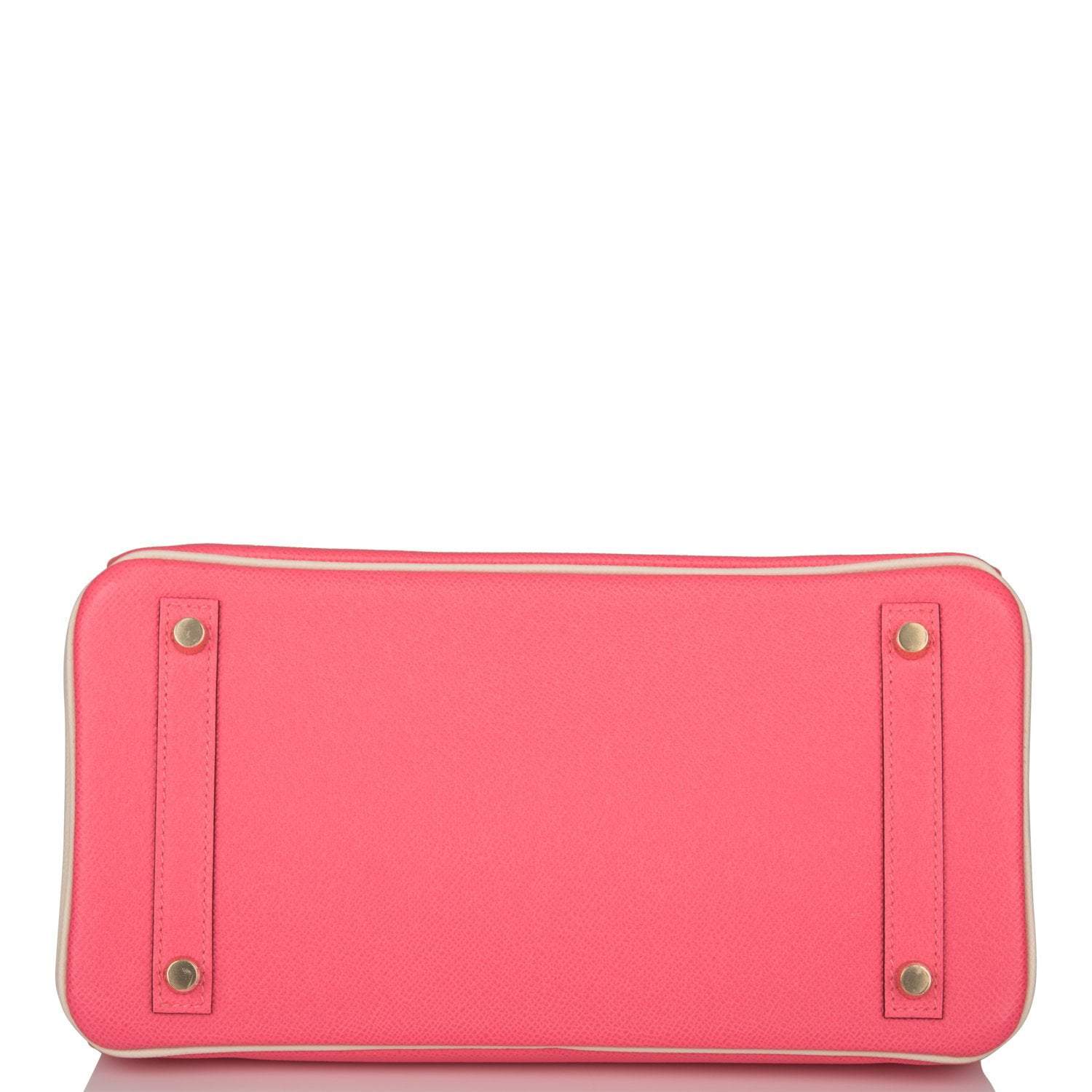 Hermes Birkin 30cm Bi-Color Craie and Rose Azalee Epsom Brushed Gold Hardware - Exclusu