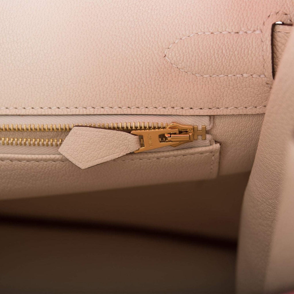 Hermes Birkin 30cm Bi-Color Craie and Rose Azalee Epsom Brushed Gold Hardware - Exclusu