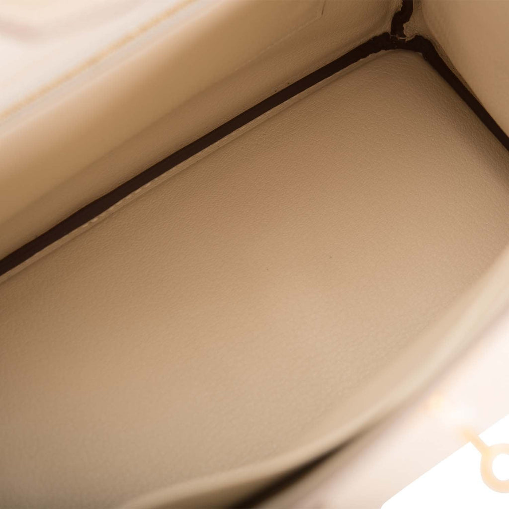 Hermes Birkin 30cm Bi-Color Trench and Craie Epsom Gold Hardware - Exclusu