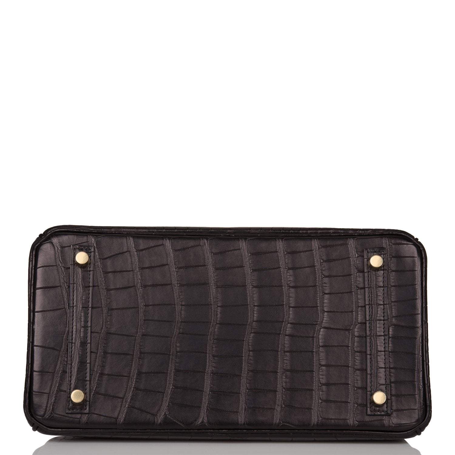 Hermes Birkin 30cm Black Matte Alligator Gold Hardware - Exclusu