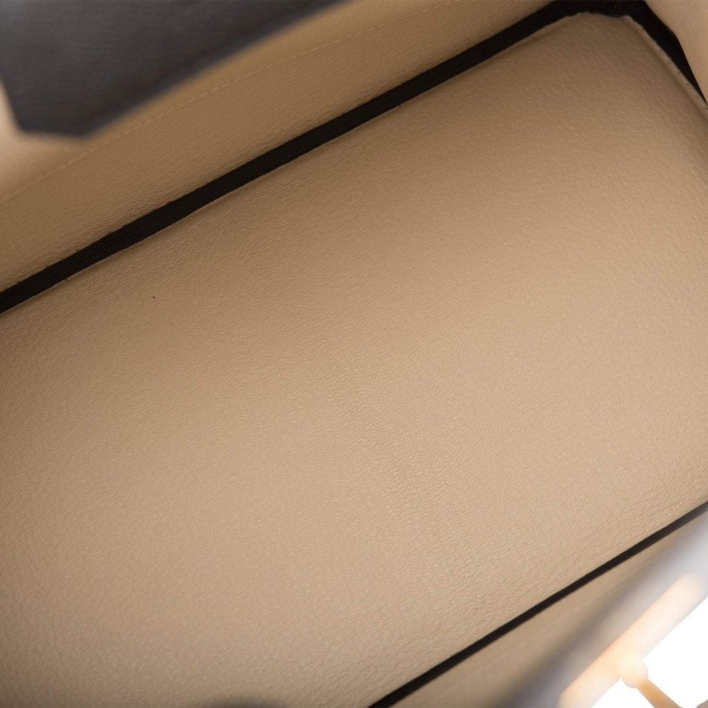 Hermes Birkin 30cm Brushed Gold Hardware Bi-Color Black and Craie Epsom - Exclusu