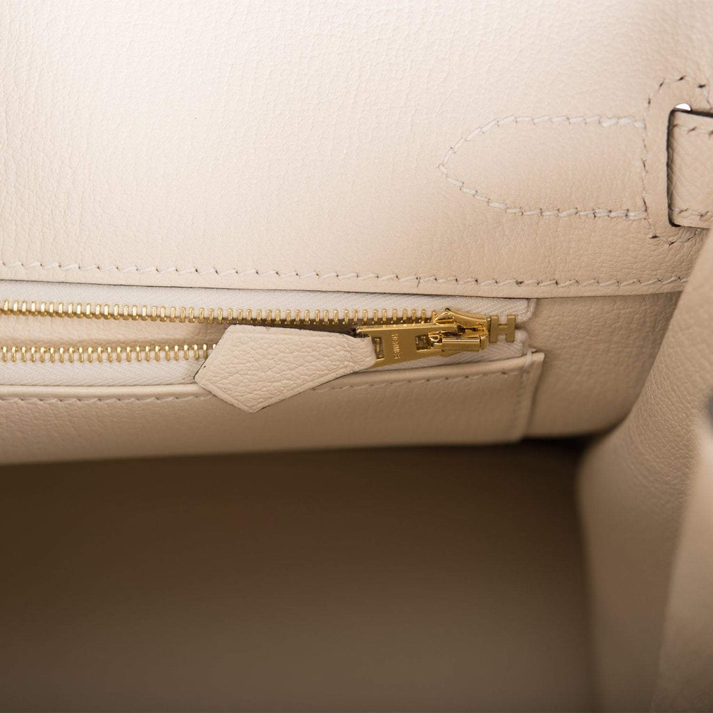 Hermes Birkin 30cm Brushed Gold Hardware Bi-Color Black and Craie Epsom - Exclusu