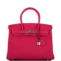 Hermes Birkin 30cm Framboise Togo Palladium Hardware - Exclusu