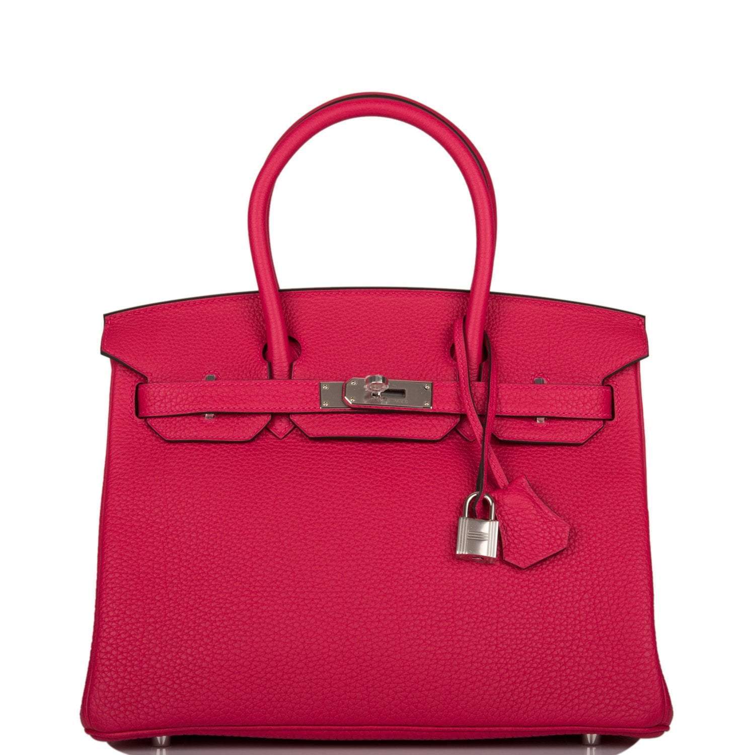 Hermes Birkin 30cm Framboise Togo Palladium Hardware - Exclusu