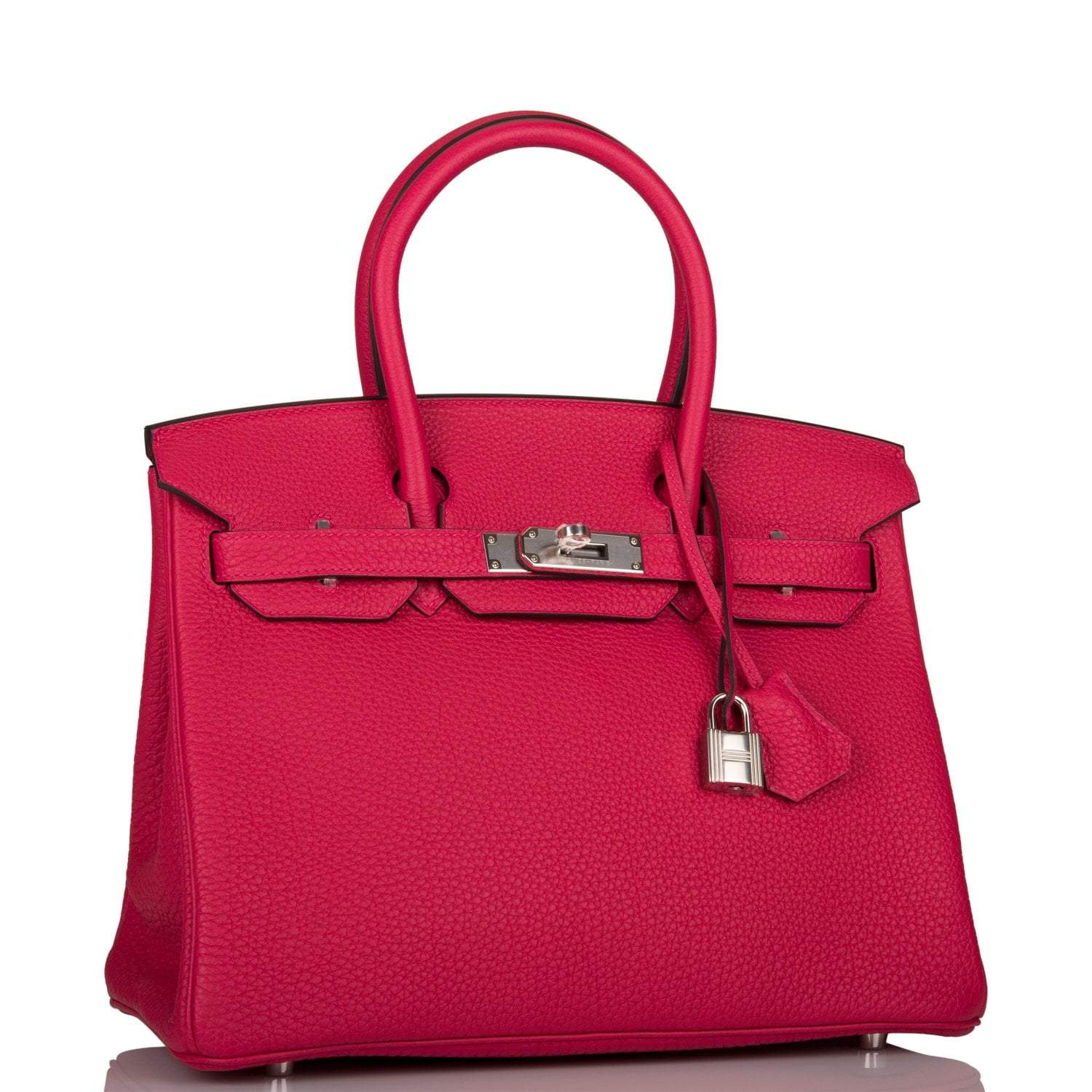 Hermes Birkin 30cm Framboise Togo Palladium Hardware - Exclusu