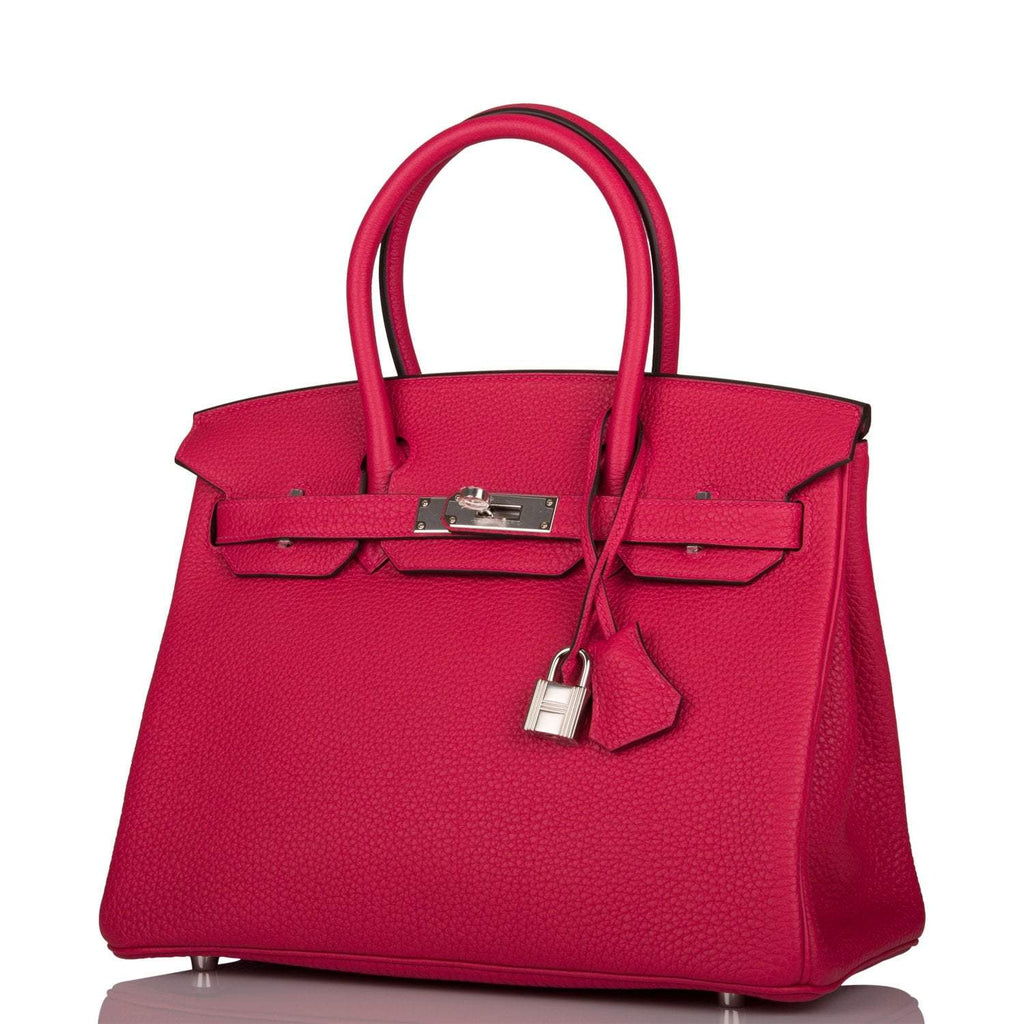 Hermes Birkin 30cm Framboise Togo Palladium Hardware - Exclusu