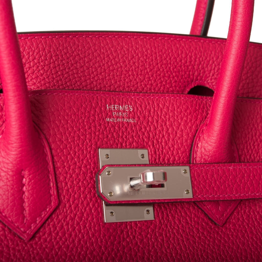 Hermes Birkin 30cm Framboise Togo Palladium Hardware - Exclusu