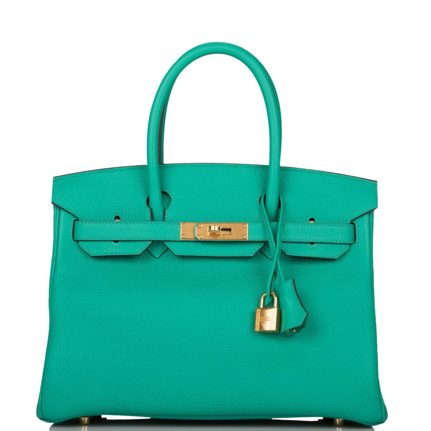 Hermes Birkin 30cm Menthe Togo Gold Hardware - Exclusu