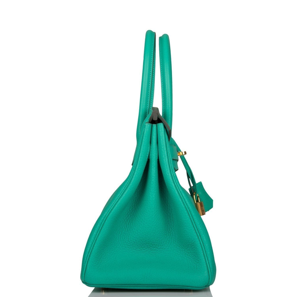 Hermes Birkin 30cm Menthe Togo Gold Hardware - Exclusu