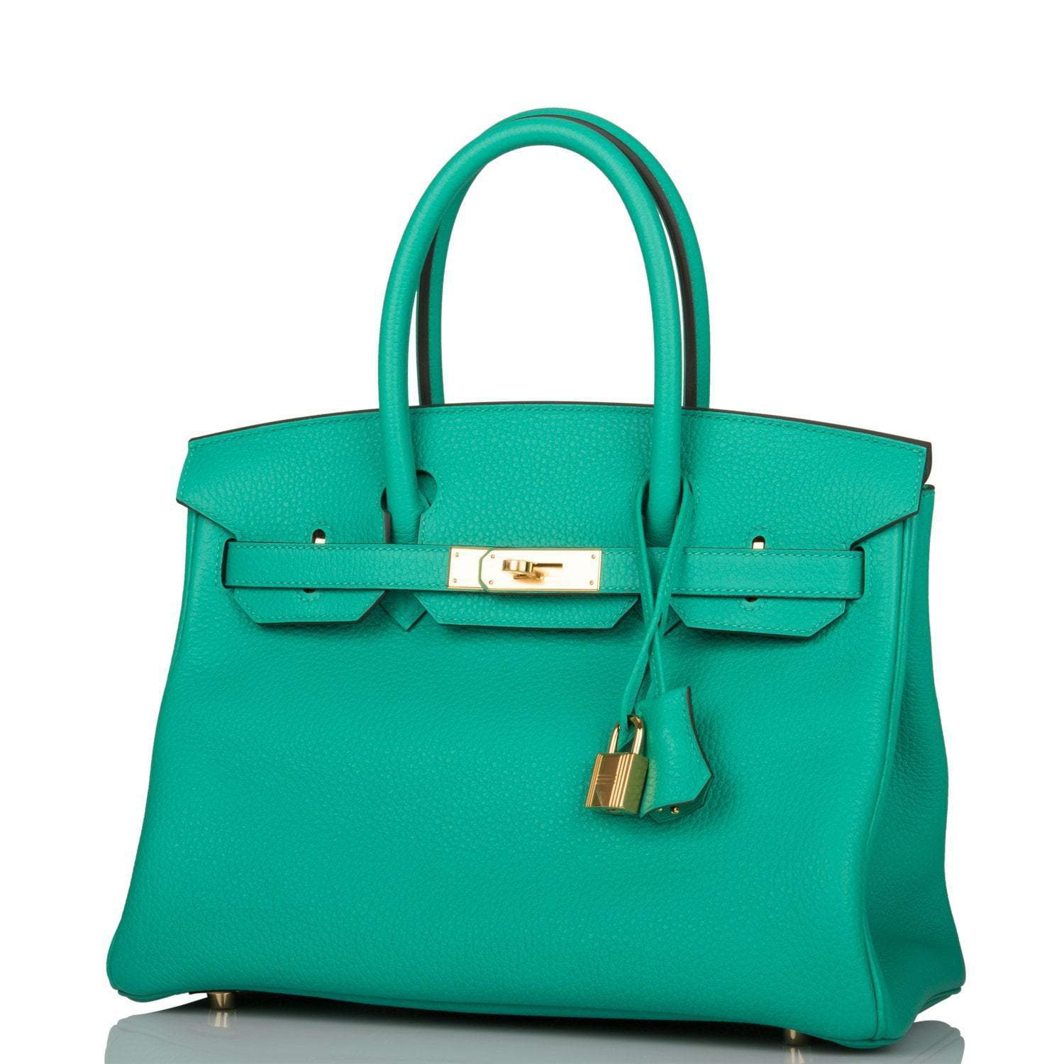 Hermes Birkin 30cm Menthe Togo Gold Hardware - Exclusu