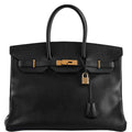Hermes Birkin 35 Black Ardenne Gold Hardware - C Square - Exclusu